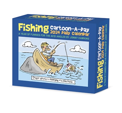 2024 Willow Creek Fishing Cartoon-A-Day 6 x 5.5 Daily Day-to-Day Calendar, Multicolor (36327)