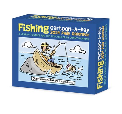 2024 Willow Creek Fishing Cartoon-A-Day 6 x 5.5 Daily Day-to-Day Calendar, Multicolor (36327)