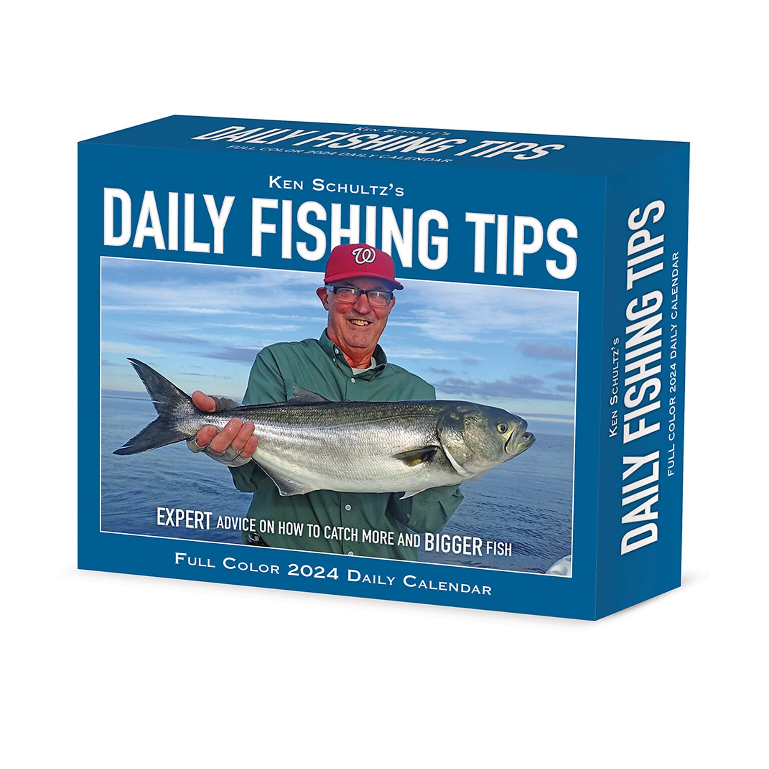 2024 Willow Creek Ken Schultzs Daily Fishing Tips 6 x 5.5 Daily Day-to-Day Calendar, Multicolor (36426)