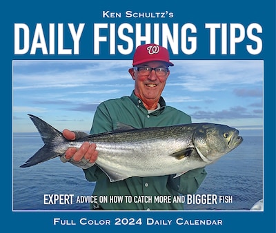 2024 Willow Creek Ken Schultz's Daily Fishing Tips 6" x 5.5" Daily Day-to-Day Calendar, Multicolor (36426)
