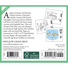 2024 Willow Creek Fishing Cartoon-A-Day 6 x 5.5 Daily Day-to-Day Calendar, Multicolor (36327)