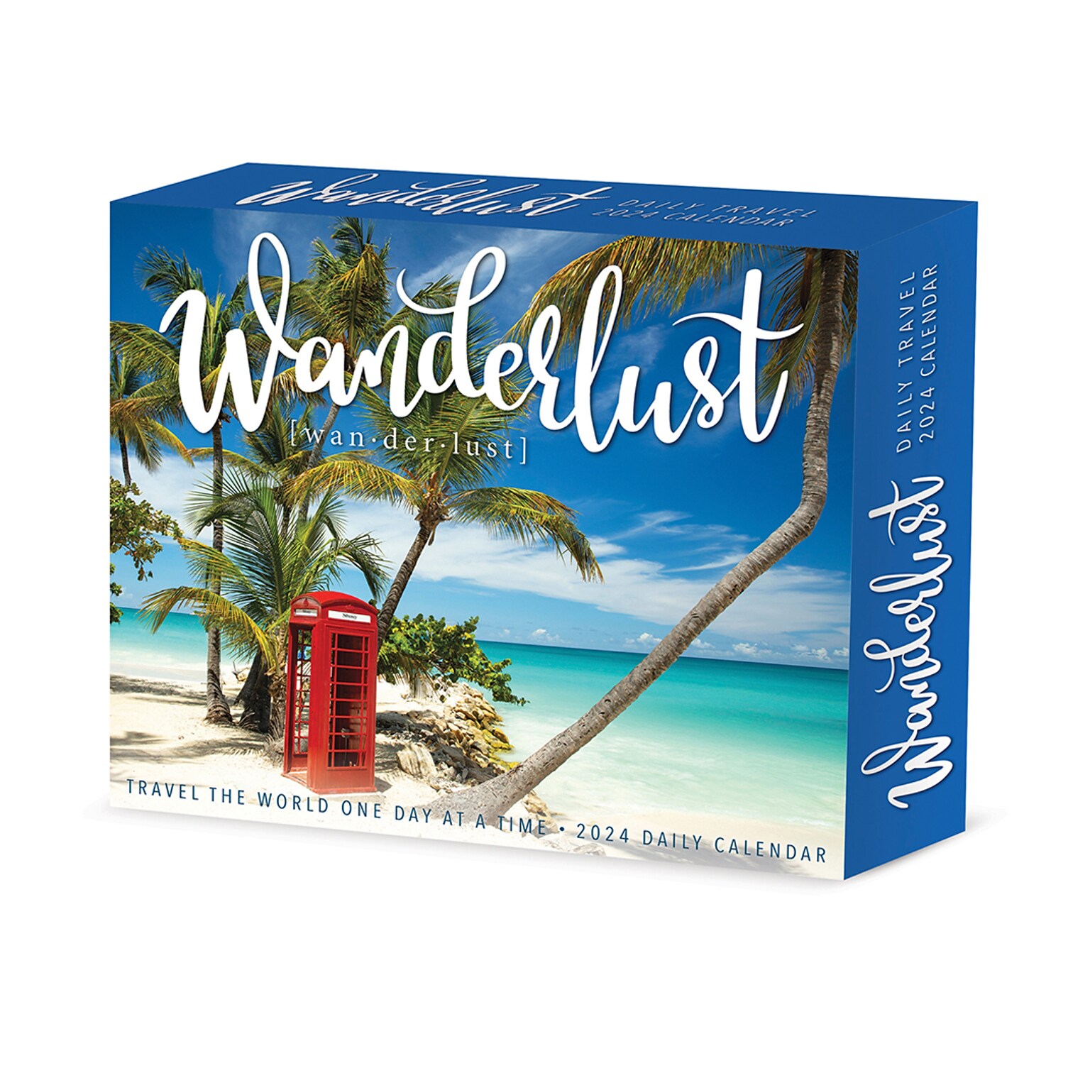 2024 Willow Creek Press Wanderlust 2024 Box Calendar Daily Desk 5.5 x 6 (36570)