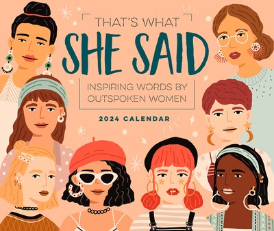 2024 Willow Creek That's What She Said, Inspiring Women Quotes 6" x 5.5" Daily Day-to-Day Calendar, Multicolor (36525)