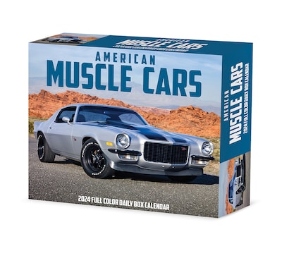2024 Willow Creek American Muscle Cars 6 x 5.5 Daily Day-to-Day Calendar, Multicolor (36129)