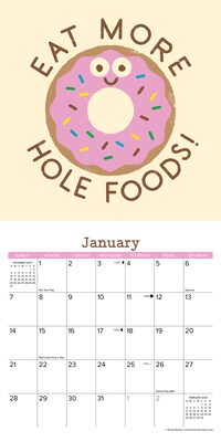 2024 Willow Creek The Art of David Olenick Puns 7" x 7" Monthly Wall Calendar, Multicolor (36952)