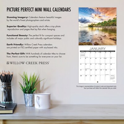 2024 Willow Creek Waterfalls 7" x 7" Monthly Wall Calendar, Multicolor (36990)