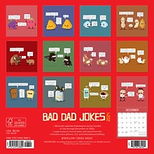 2024 Willow Creek Bad Dad Jokes 7 x 7 Monthly Wall Calendar, Multicolor (38802)