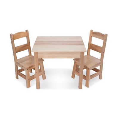 Melissa & Doug Learn-to-Play Piano with Wooden Table & Chairs 3-Piece Set (9253-9219-KIT)