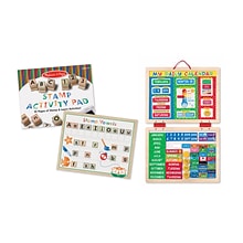 Wooden ABC Activity Stamp Set with My First Daily Magnetic Calendar, Multicolored (30118-9253-KIT)