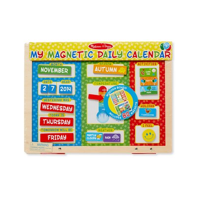 Wooden ABC Activity Stamp Set with My First Daily Magnetic Calendar, Multicolored (30118-9253-KIT)