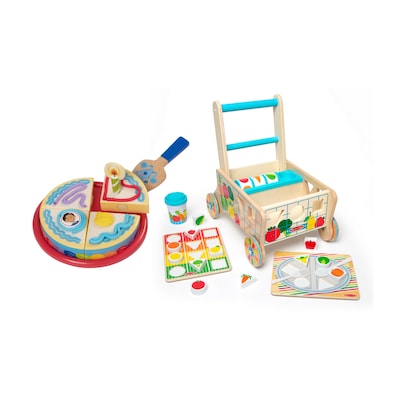 Mattel Blues Clues & You Wooden Birthday Party Play Set with Wooden Shape Sorting Grocery Cart, Mult