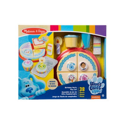 Melissa & Doug Blues Clues & You Wooden Birthday Party Play Set with Slice & Stack Sandwich Counter
