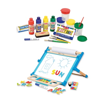 Melissa & Doug Easel Accessory Set with Double-Sided Magnetic Tabletop Easel