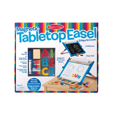Melissa & Doug Easel Accessory Set with Double-Sided Magnetic Tabletop Easel