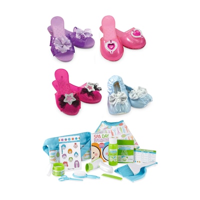 Melissa & Doug Dress-Up Shoes, Role Play Collection with LOVE YOUR LOOK, Salon & Spa Play Set