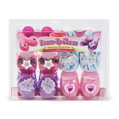 Melissa & Doug Dress-Up Shoes, Role Play Collection with Created by Me, Flower Fleece Quilt (8544-85