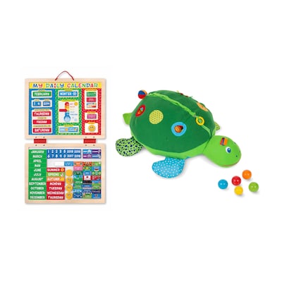 Melissa & Doug My First Daily Magnetic Calendar with Turtle Ball Pit (9253-9219-KIT)