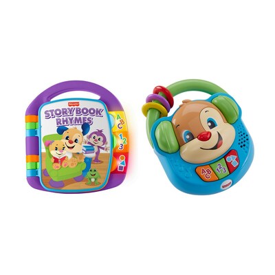 Fisher-Price Laugh & Learn Storybook Rhymes with Music Player, Multicolored (CDH24-FGW16-KIT)