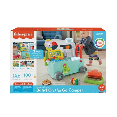 Fisher-Price Laugh & Learn Game & Learn Controller with 3-in-1 On-the-Go Camper, Multicolored (FNT06-GTJ59-KIT)