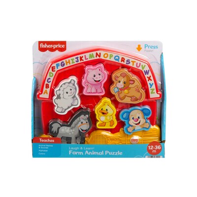Fisher-Price Laugh & Learn Farm Animal Puzzle with Game & Learn Controller