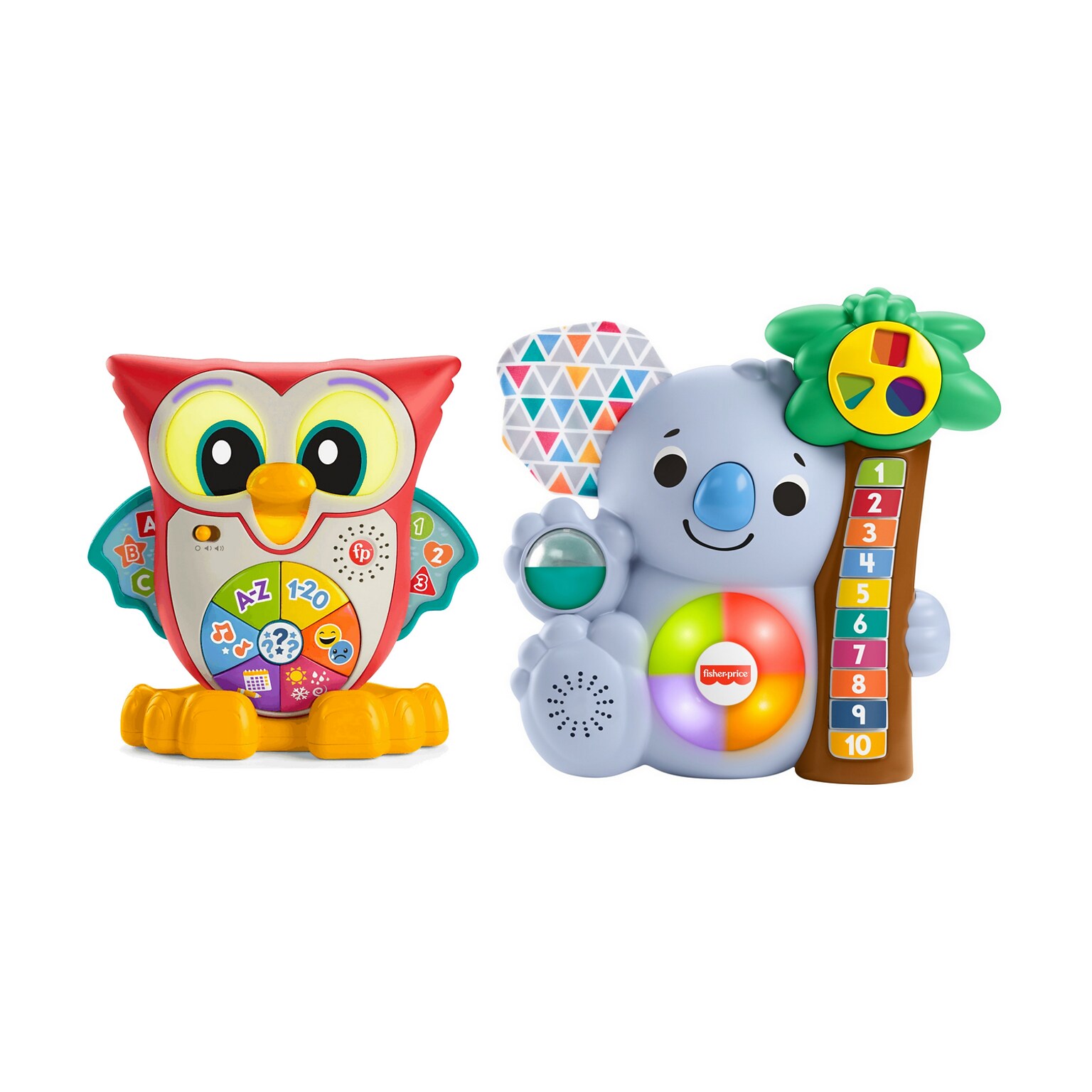 Fisher-Price Linkimals Set: Light-Up & Learn Owl and Counting Koala