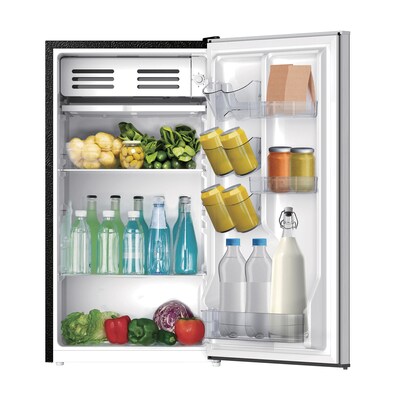 Frigidaire EFR323-6COM Retro 3.2-Cu. Ft. Compact Refrigerator with Freezer, Platinum Design with Chrome Trim