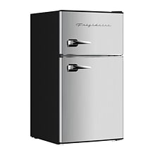 Frigidaire EFR391-B Retro 3.2-Cu. Ft. 2-Door Retro Compact Refrigerator with Freezer, Platinum Desig