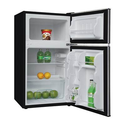 Frigidaire EFR391-B Retro 3.2-Cu. Ft. 2-Door Retro Compact Refrigerator with Freezer, Platinum Design with Chrome Trim