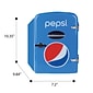 pepsi MIS133PEP 6-Can Portable Mini Fridge, Blue