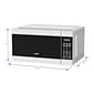 RCA 1.1-Cu. Ft. Countertop Microwave Oven with Glass Turntable, White (RMW1132-WHITE)