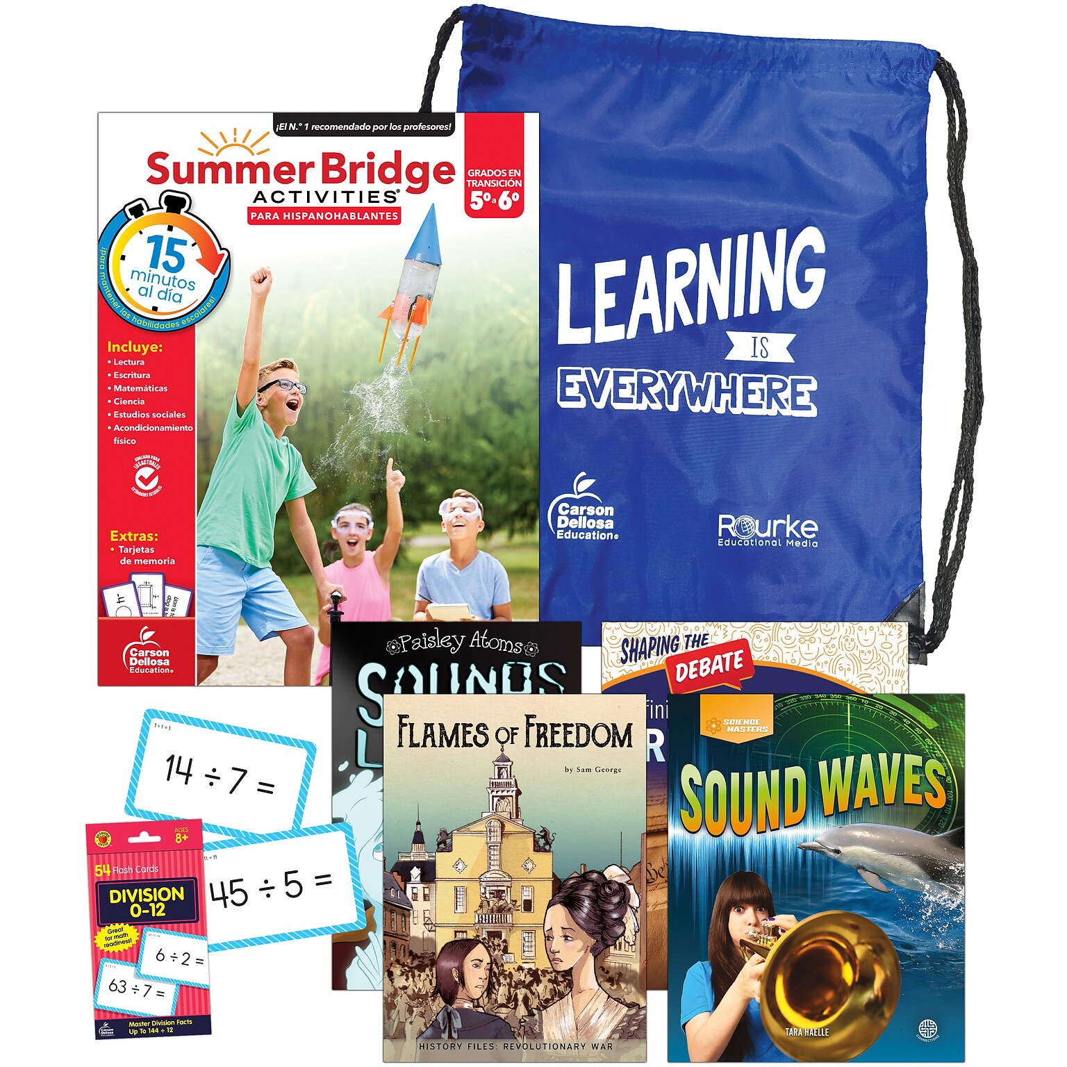 Summer Bridge Activities Paperback Book Set Summer Bridge Essentials Spanish Backpack, 5-6 (9781731653642)