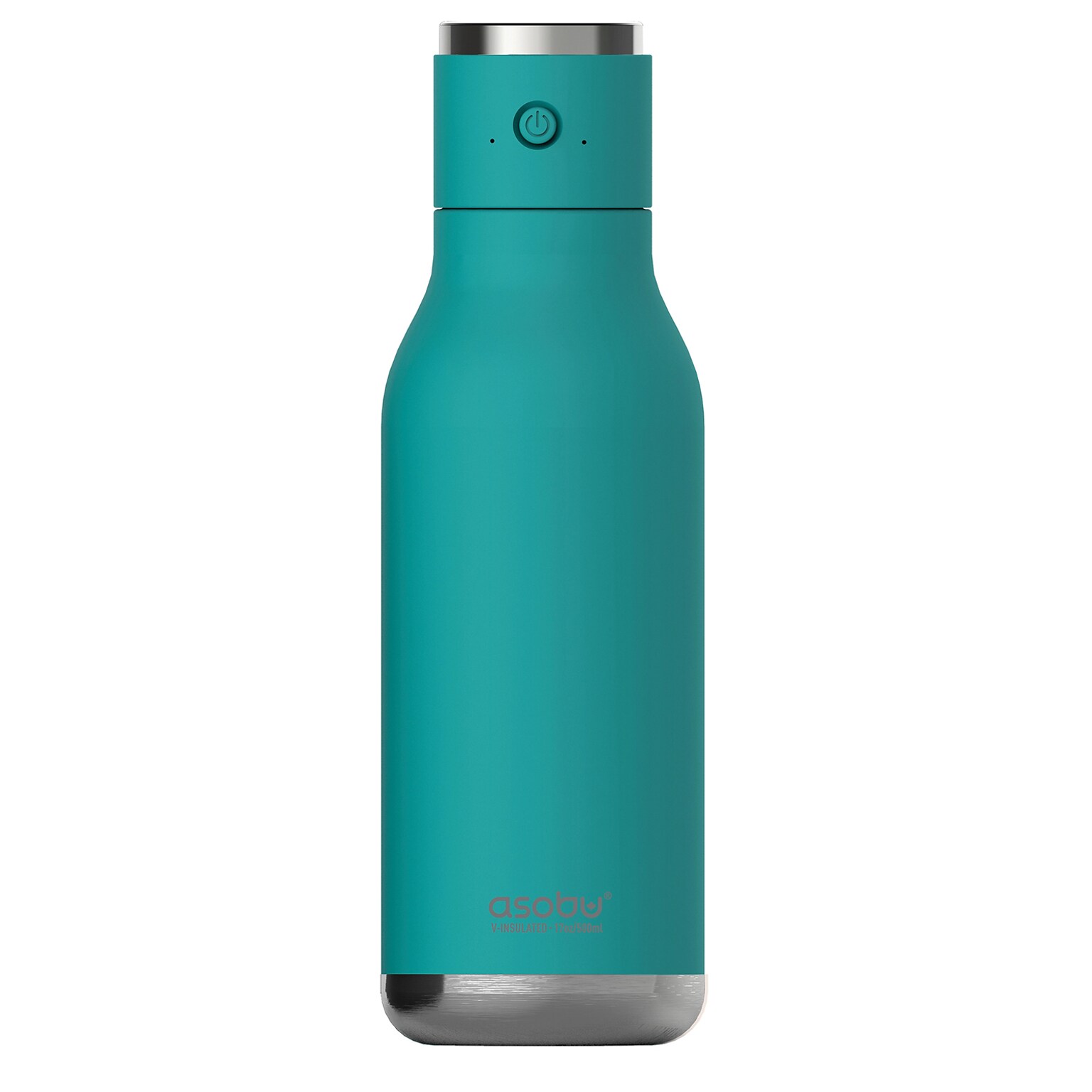 ASOBU Stainless Steel Vacuum Insulated Water Bottle, 17 oz., Teal (ADNANABT60TEAL)