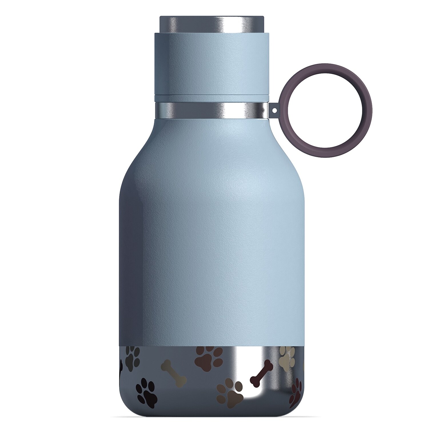 ASOBU Insulated Water Bottle with Removable Dog Bowl, 33 oz., Blue (NA-SDB1)