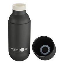 ASOBU Puramic Orb Insulated Stainless Steel Water Travel Bottle, 14 oz., Black (ADNASBV30P)