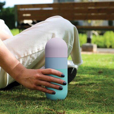 ASOBU Orb Stainless Steel Vacuum Insulated Water Bottle, 14 oz., Pastel Teal (ADNASBV30PT)