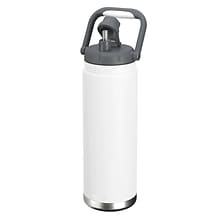 ASOBU Canyon Insulated Water Bottle with Full Hand Comfort Handle, 50 oz., White (ADNATMF7W)