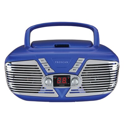 Proscan Retro-Style CD/Radio Boom Box, Blue (PRCD211)