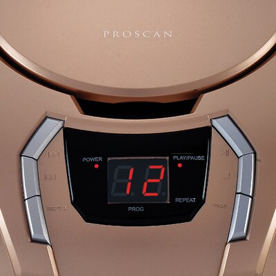 Proscan CD/Radio Boom Box, Champagne (PRCD261)