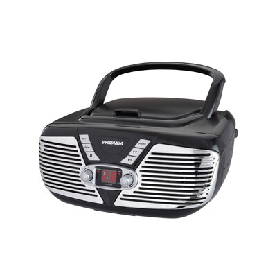 Proscan Retro-Style CD/Radio Boom Box, Black (PRCD211)