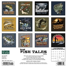 2024 Willow Creek Buck Wears Fishing Tales 12 x 12 Monthly Wall Calendar, Multicolor (32671)