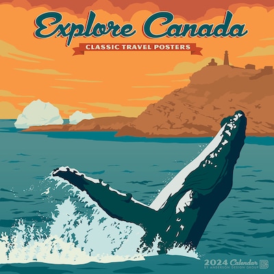2024 Willow Creek Explore Canada Art 12 x 12 Monthly Wall Calendar, Multicolor (33463)