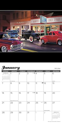 2024 Willow Creek Classic Cruisin' & Chrome 12" x 12" Monthly Wall Calendar, Multicolor (33081)