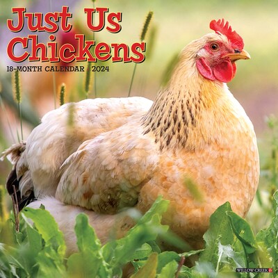 2024 Willow Creek Just Us Chickens 12 x 12 Monthly Wall Calendar, Multicolor (34156)