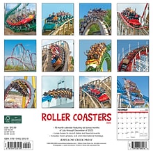 2024 Willow Creek Roller Coasters 12 x 12 Monthly Wall Calendar, Multicolor (35139)