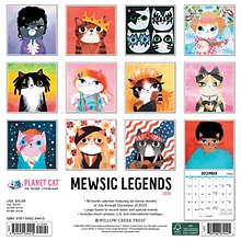 2024 Willow Creek Mewsic Legends 12 x 12 Monthly Wall Calendar, Multicolor (34415)