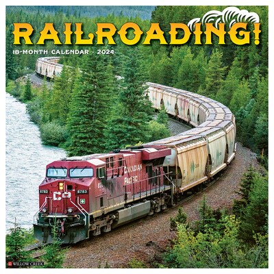 2024 Willow Creek Railroading 12 x 12 Monthly Wall Calendar, Multicolor (35078)