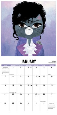 2024 Willow Creek Mewsic Legends 12" x 12" Monthly Wall Calendar, Multicolor (34415)