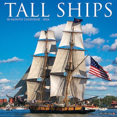 2024 Willow Creek Tall Ships 12 x 12 Monthly Wall Calendar, Multicolor (35566)