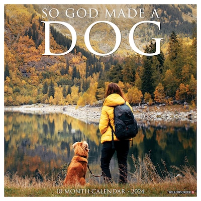 2024 Willow Creek So God Made a Dog 12 x 12 Monthly Wall Calendar, Multicolor (35450)