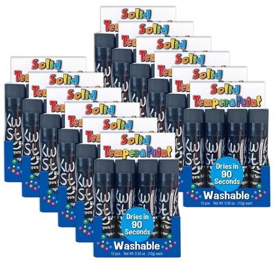 The Pencil Grip Kwik Stix Paint Markers, Black, 12 Per Box, 12 Boxes